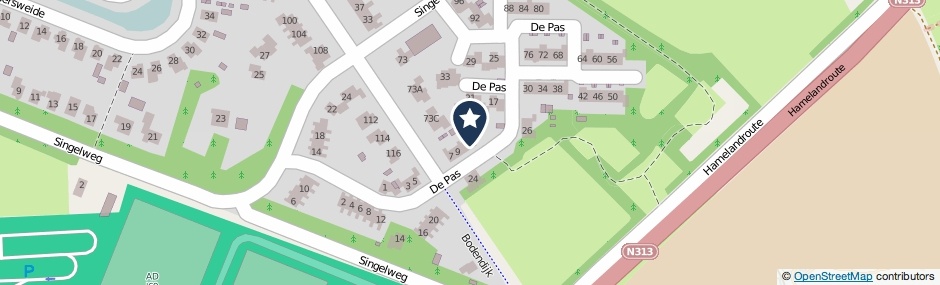 Kaartweergave De Pas 13 in Aalten