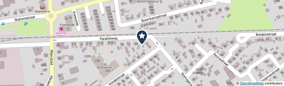 Kaartweergave Parallelweg 16 in Aalten