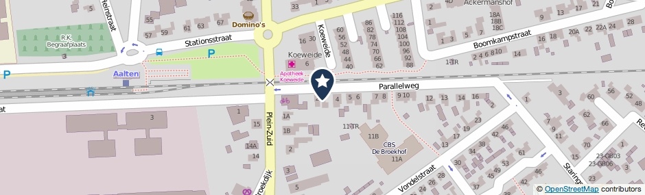 Kaartweergave Parallelweg 3 in Aalten