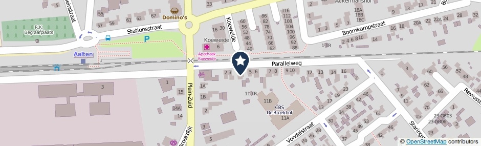 Kaartweergave Parallelweg 4 in Aalten
