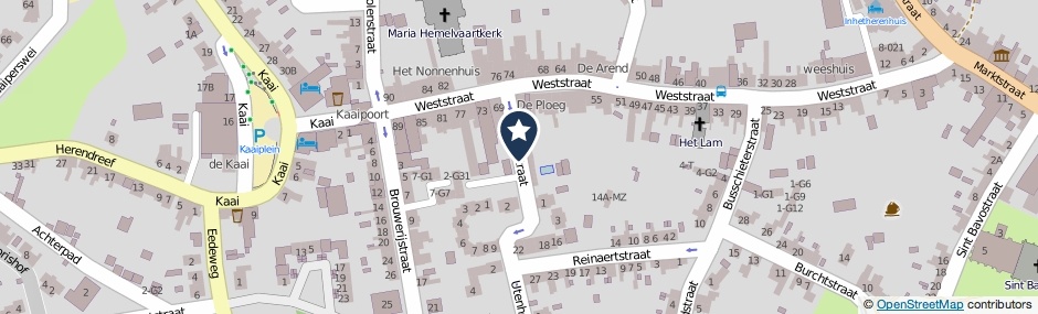 Kaartweergave Brandstraat in Aardenburg