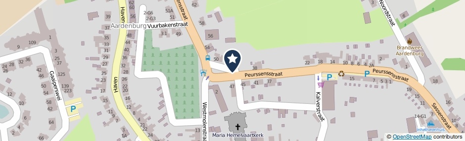 Kaartweergave Peurssensstraat in Aardenburg