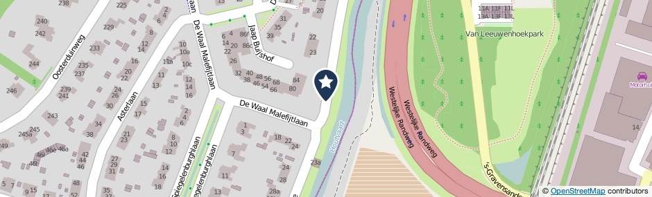 Kaartweergave Houtvaartkade in Aerdenhout