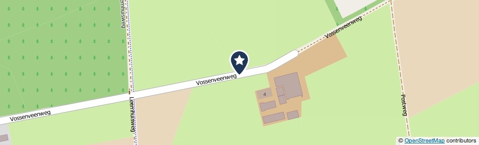 Kaartweergave Vossenveenweg in Albergen