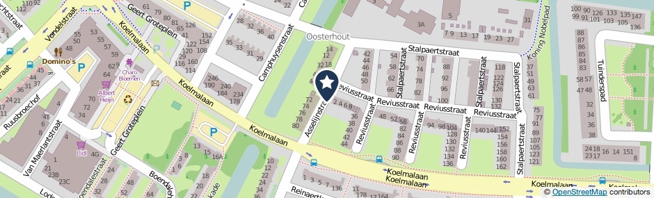 Kaartweergave Asselijnstraat in Alkmaar