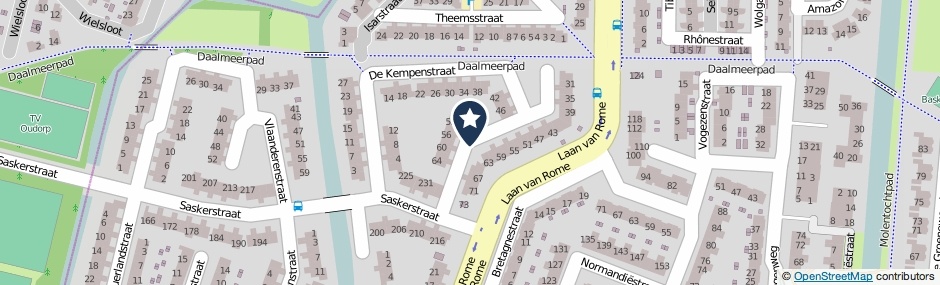 Kaartweergave De Kempenstraat in Alkmaar