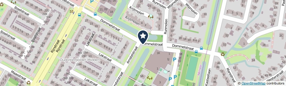 Kaartweergave Dommelstraat in Alkmaar