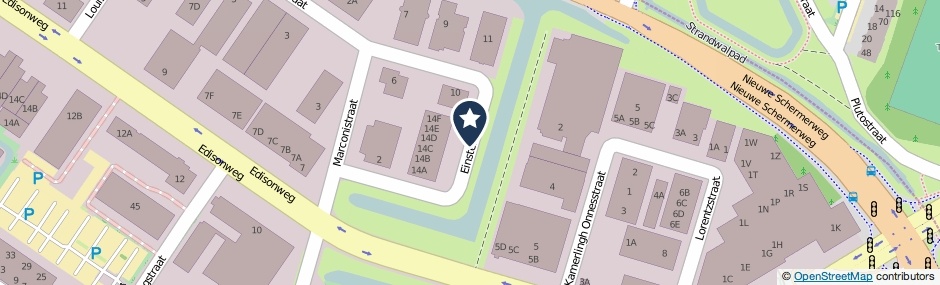 Kaartweergave Einsteinstraat in Alkmaar