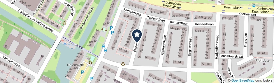 Kaartweergave Esmoreitstraat in Alkmaar