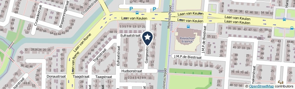 Kaartweergave Gangesstraat in Alkmaar