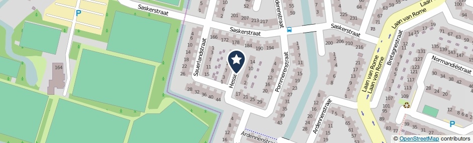 Kaartweergave Hessenstraat in Alkmaar