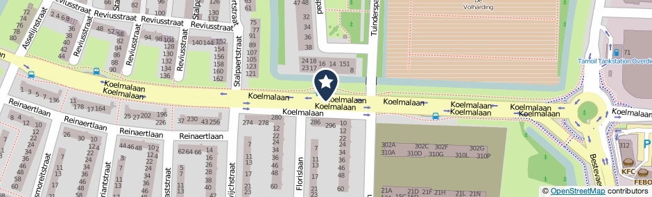 Kaartweergave Koelmalaan in Alkmaar
