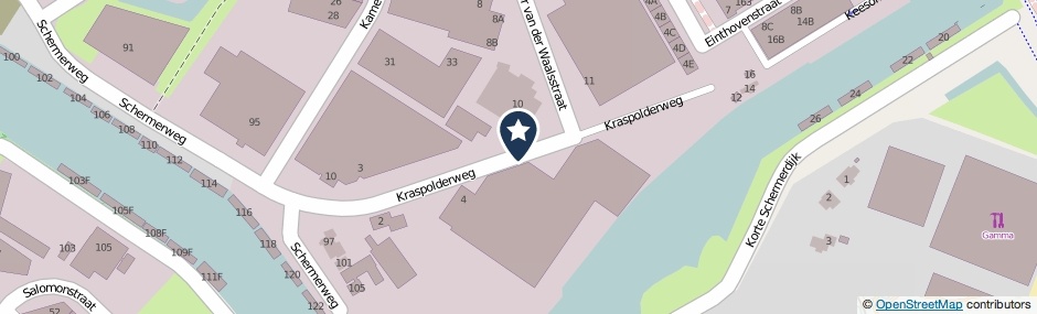 Kaartweergave Kraspolderweg in Alkmaar