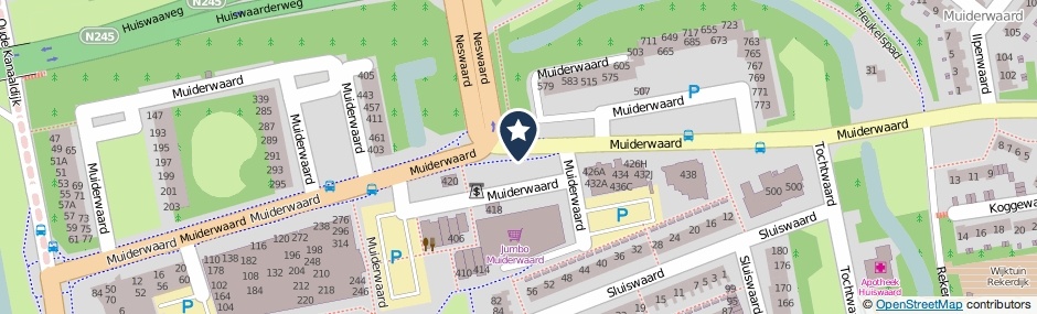 Kaartweergave Muiderwaard in Alkmaar