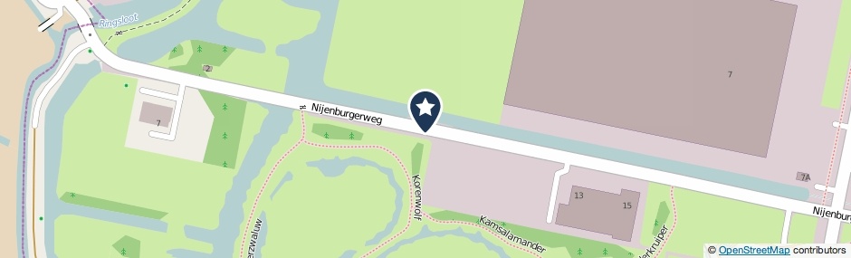 Kaartweergave Nijenburgerweg in Alkmaar