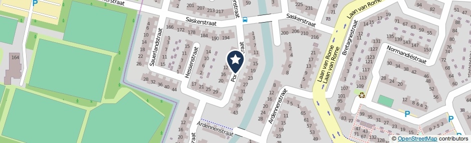 Kaartweergave Pommerenstraat in Alkmaar