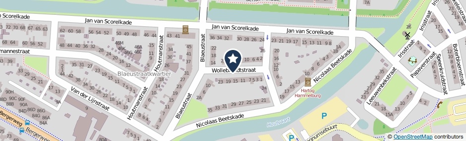 Kaartweergave Wollebrandtstraat in Alkmaar