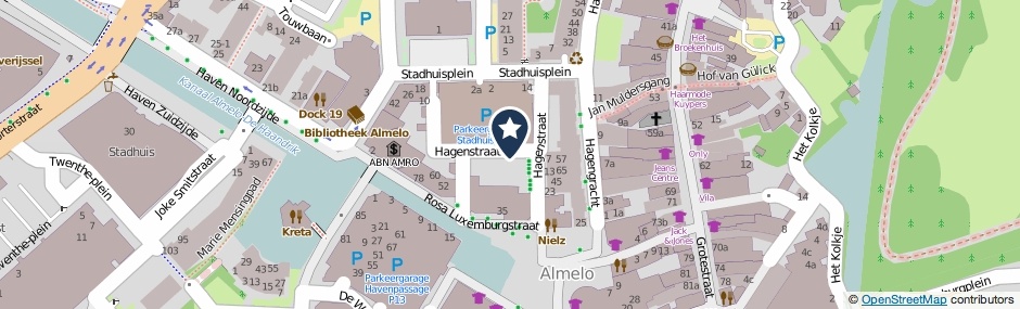 Kaartweergave Hagenstraat in Almelo