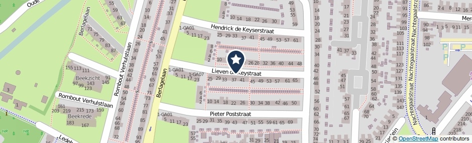 Kaartweergave Lieven De Keystraat in Almelo