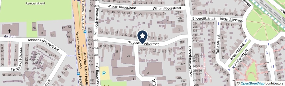 Kaartweergave Nicolaas Beetsstraat in Almelo