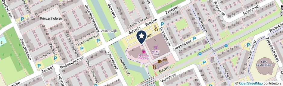 Kaartweergave Botplein 2 in Almere