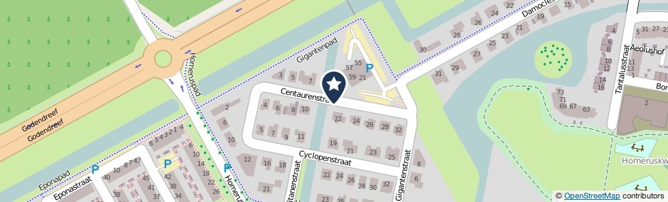 Kaartweergave Centaurenstraat in Almere