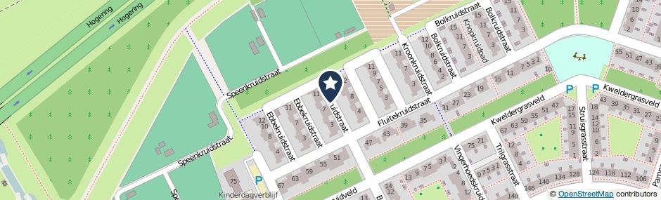 Kaartweergave Dalkruidstraat in Almere