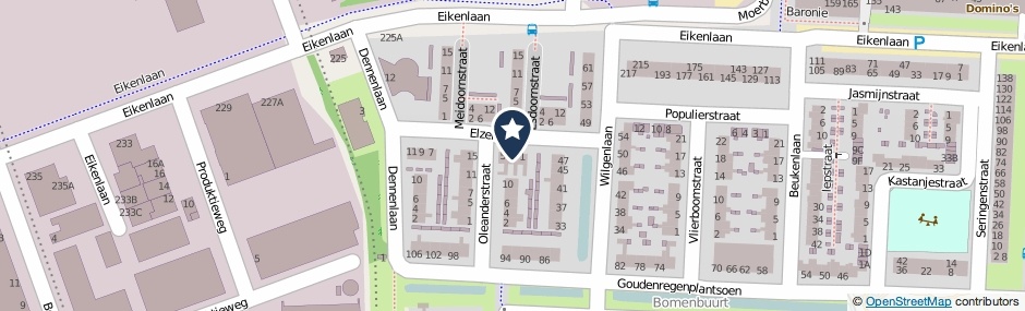 Kaartweergave Elzenstraat 3 in Alphen Aan Den Rijn