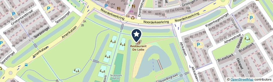 Kaartweergave Europapark in Alphen Aan Den Rijn
