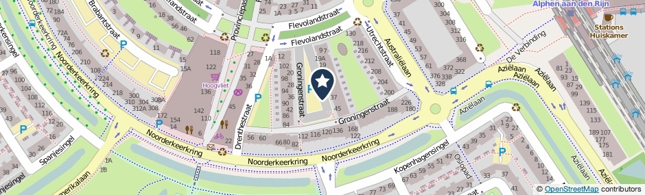 Kaartweergave Groningenstraat in Alphen Aan Den Rijn
