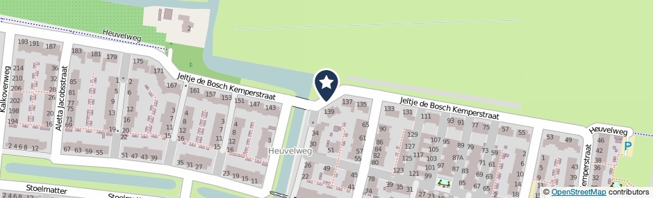 Kaartweergave Jeltje De Bosch Kemperstraat in Alphen Aan Den Rijn