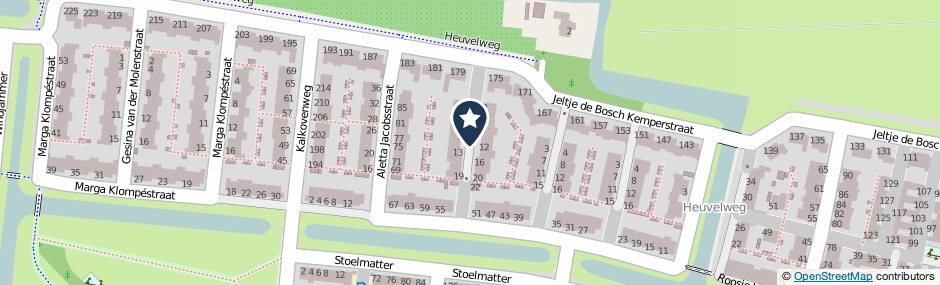 Kaartweergave Marie Houtmanstraat in Alphen Aan Den Rijn