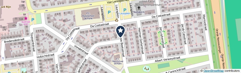 Kaartweergave Nicolaas Beetsstraat in Alphen Aan Den Rijn