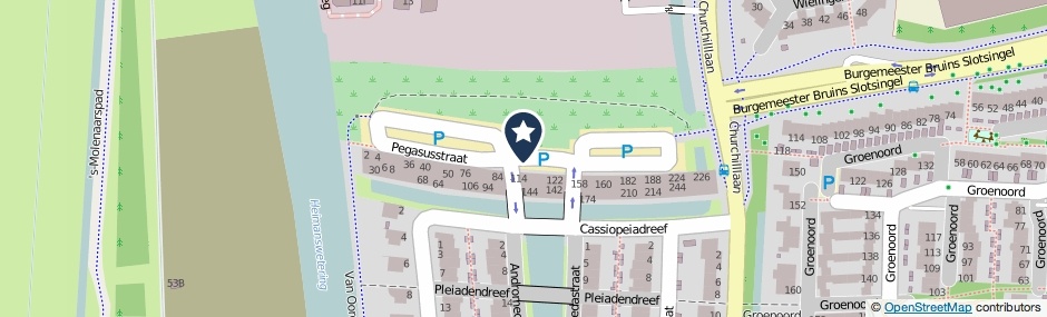 Kaartweergave Pegasusstraat in Alphen Aan Den Rijn