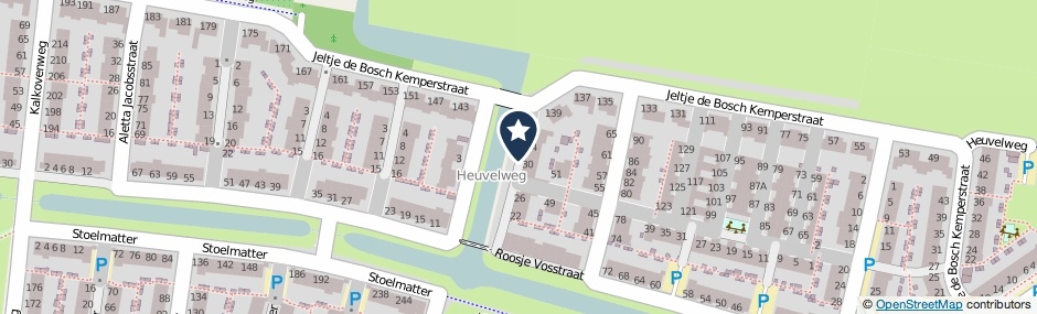 Kaartweergave Roosje Vosstraat in Alphen Aan Den Rijn