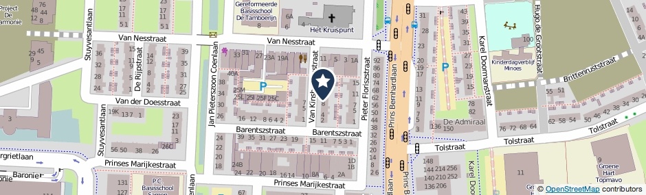 Kaartweergave Van Kinsbergenstraat 10 in Alphen Aan Den Rijn