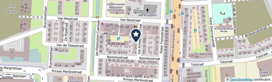 Kaartweergave Van Kinsbergenstraat 11 in Alphen Aan Den Rijn