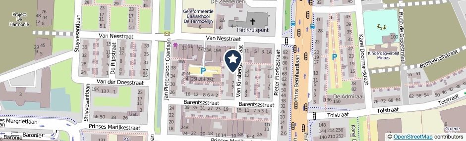 Kaartweergave Van Kinsbergenstraat 13 in Alphen Aan Den Rijn