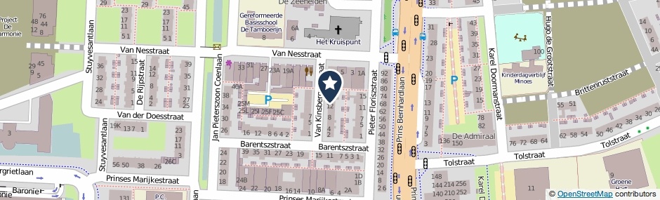 Kaartweergave Van Kinsbergenstraat 14 in Alphen Aan Den Rijn