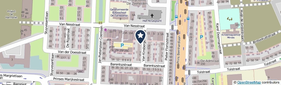 Kaartweergave Van Kinsbergenstraat 15 in Alphen Aan Den Rijn