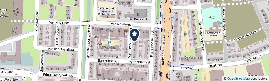 Kaartweergave Van Kinsbergenstraat 16 in Alphen Aan Den Rijn