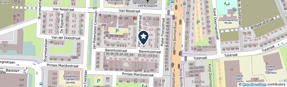 Kaartweergave Van Kinsbergenstraat 4 in Alphen Aan Den Rijn