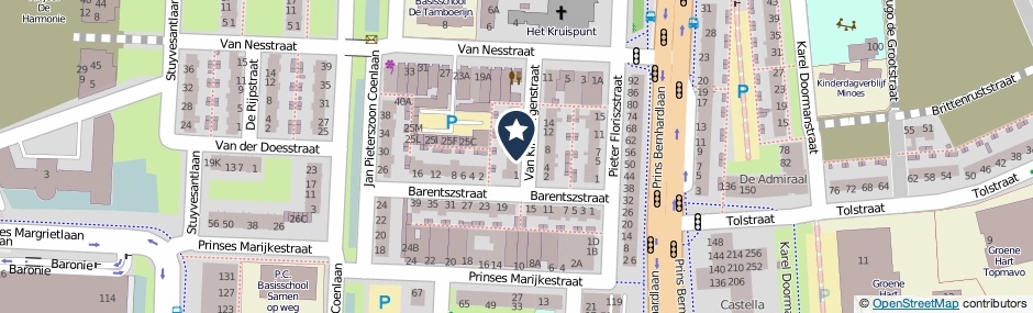 Kaartweergave Van Kinsbergenstraat 5 in Alphen Aan Den Rijn