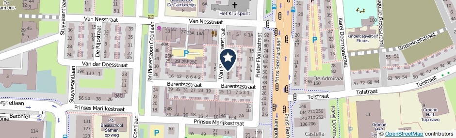 Kaartweergave Van Kinsbergenstraat 6 in Alphen Aan Den Rijn