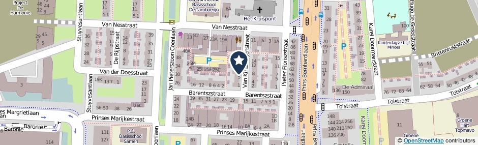 Kaartweergave Van Kinsbergenstraat 7 in Alphen Aan Den Rijn