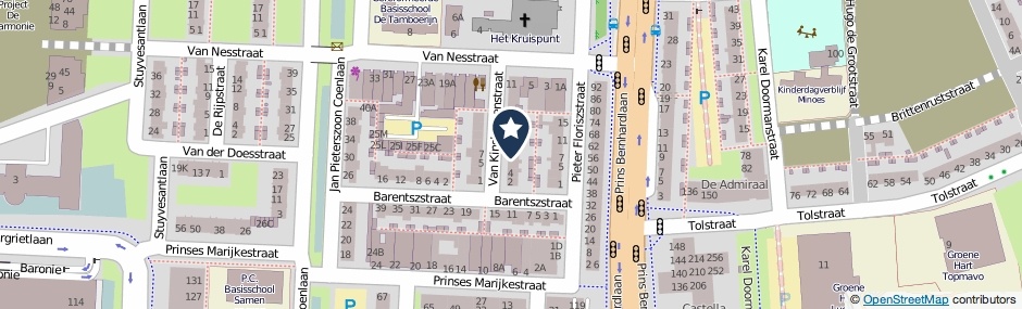 Kaartweergave Van Kinsbergenstraat 8 in Alphen Aan Den Rijn
