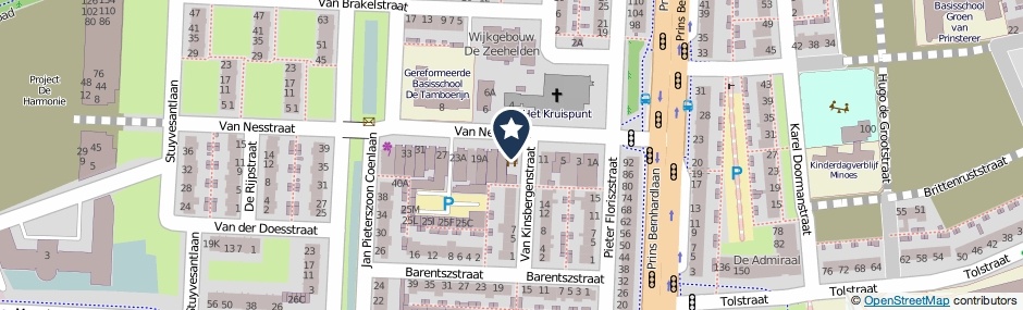 Kaartweergave Van Nesstraat 13-A in Alphen Aan Den Rijn