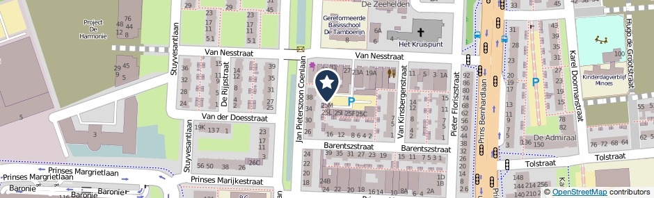 Kaartweergave Van Nesstraat 25-N in Alphen Aan Den Rijn