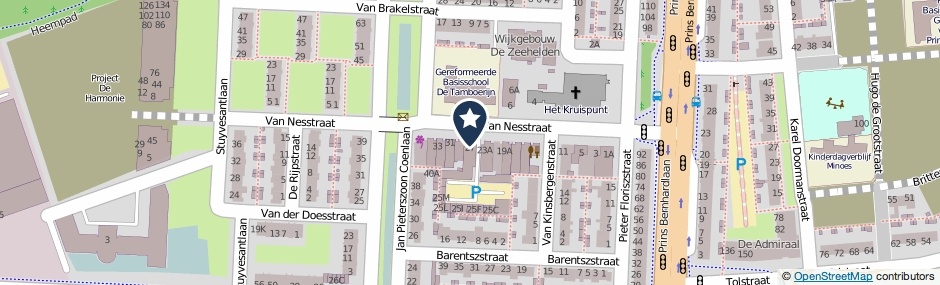 Kaartweergave Van Nesstraat 27-A in Alphen Aan Den Rijn