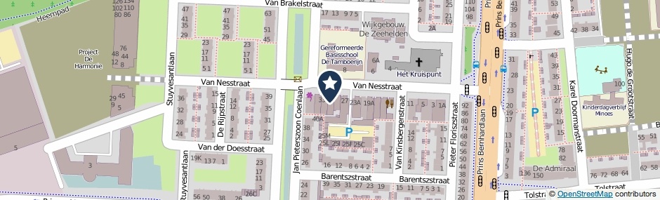 Kaartweergave Van Nesstraat 31-A in Alphen Aan Den Rijn